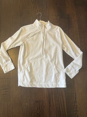 Lilly Pulitzer White Quarter-Zip Sweatshirt